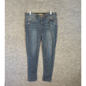 Democracy AB Technology Jeans Womens 10 Blue Straight Skinny Leg Stretch